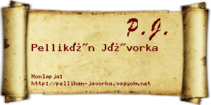 Pellikán Jávorka névjegykártya